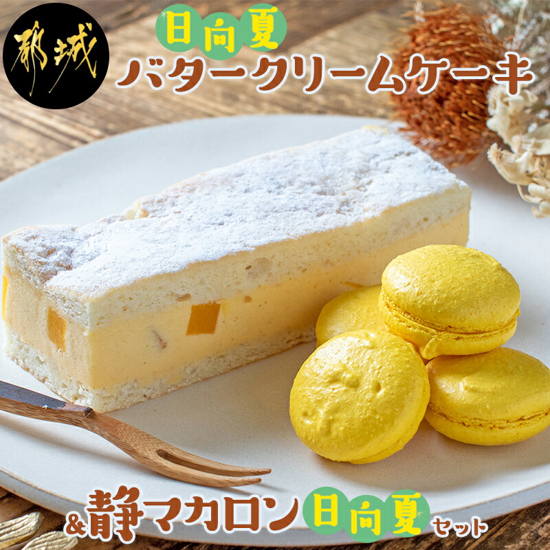 日向夏バタークリームケーキ 静マカロン日向夏セット Le C1 宮崎県都城市 セゾンのふるさと納税