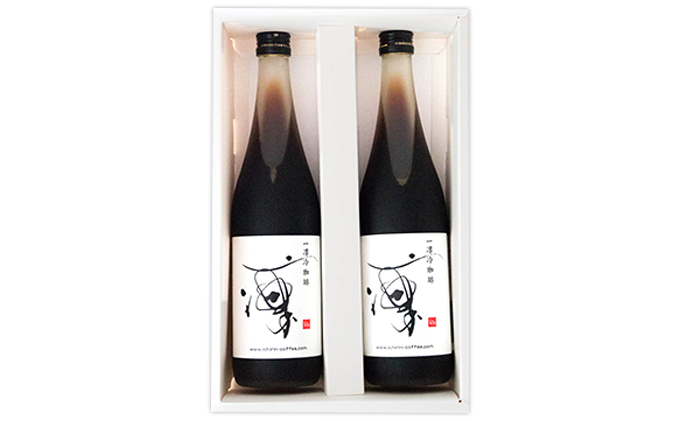 埼玉県上尾市のふるさと納税 ワインのような特性ボトルが人気　アイス珈琲「凛」2本セット