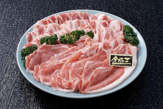 静岡県吉田町のふるさと納税 金豚王ロース・バラ焼肉用セット約700g