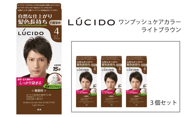 Ma 13 マンダム ルシード ワンプッシュケアカラー ライトブラウン 3個セット 兵庫県福崎町 セゾンのふるさと納税
